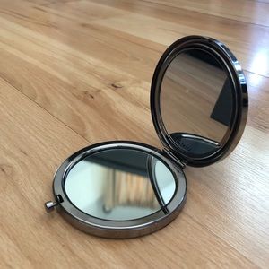 Dark Silver Double-Sided Compact Mirror